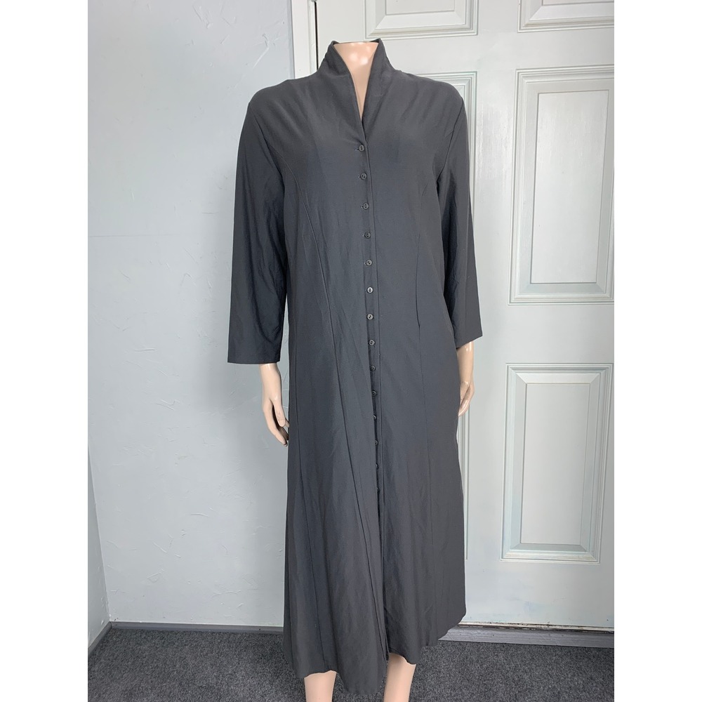 Eileen Fisher Women's medium Dress Lagenlook Shirt S/S Casual Tencel Career W16